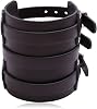 Men's Leather Bracelet, Wristbands for Men, Multi-Layer Punk Wide Bracelet Valentine's Day Birthday Gift for Boyfriend Husband Dad Son,Black [Energy Class A]
