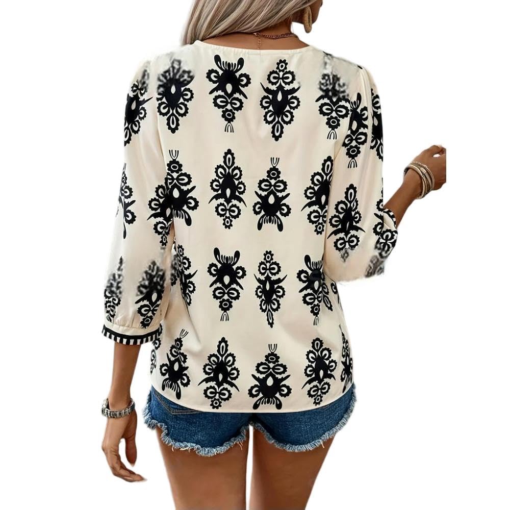 ZBDZSW - Camicia da donna, taglie forti, estiva, chic, elegante, casual, alla moda