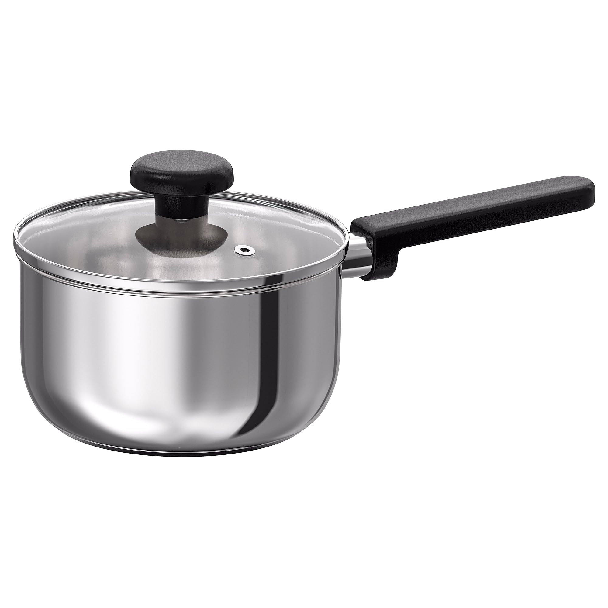 Casserole avec couvercle en acier inoxydable MIDDAGSMAT 2 l verre transparent cuisine