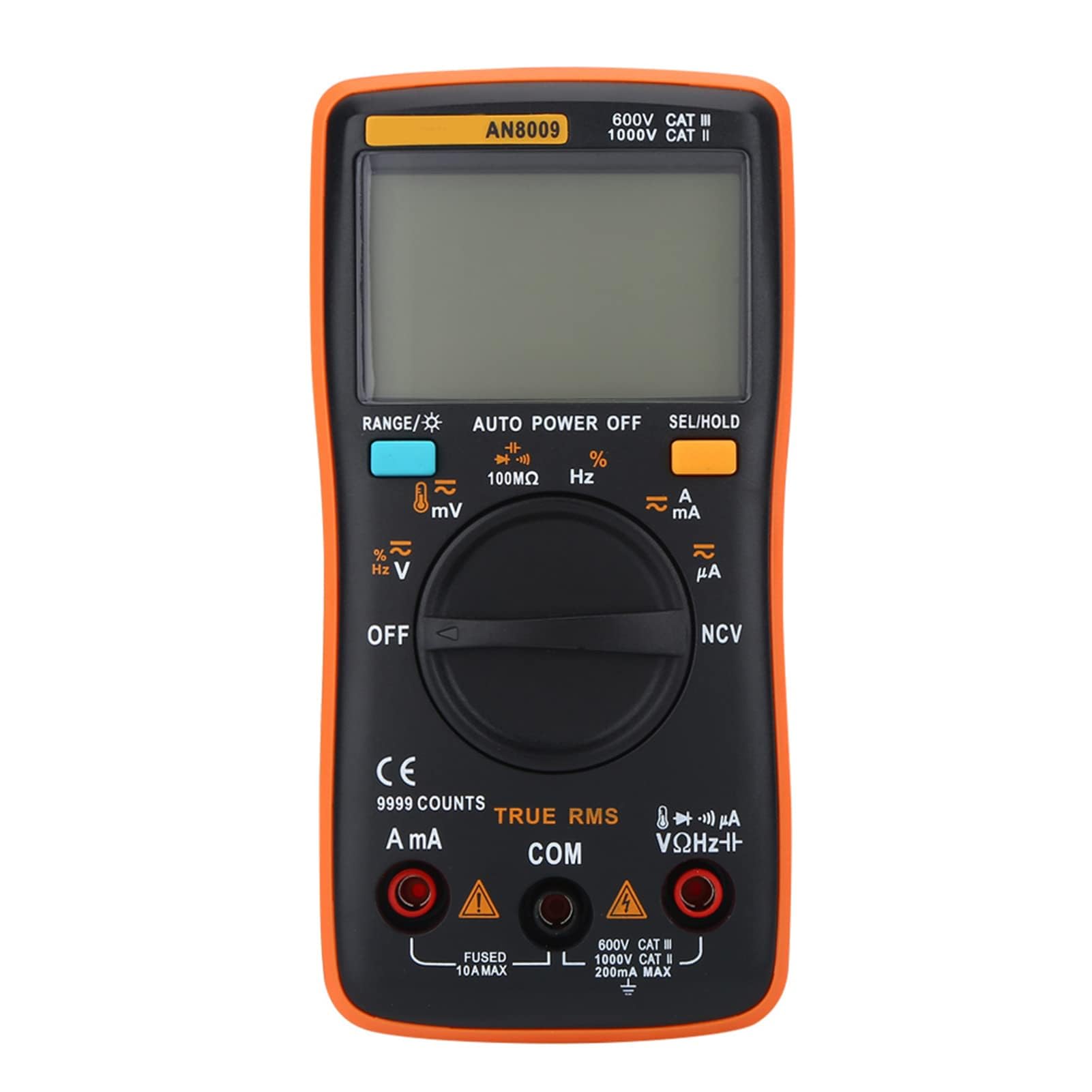 Autoanging Multimeter AN8009 Digital Multimeter mit Testsonden AC/DC Spannung Elektronischer Tester
