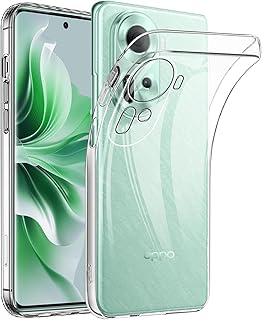 دلـع موبايلك جراب متوافق مع موبايل اوبو رينو 11 الجيل الخامس 5G شفاف من جل البولي يوريثين الحراري الناعم السيليكون المرن ومضاد للخدش لحماية الكاميرا حافظة بسيطة