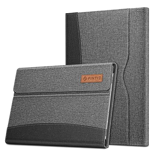FINTIE Fodral till Samsung Galaxy Tab S6 10,5 tum 2019 (SM-T860/SM-T865), [stöder S penna trådlös laddning] Portfölj med flera vinklar, affärsskydd med ficka auto sov/vakna, denimgrå