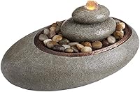 HoMedics Mirra Oceanside Tabletop Relaxation Fountain with LED Lights & Soothing Water Sounds - Serene Home Decor