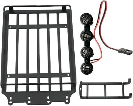 Luggage Carrier Metal Roof Rack and Ladder Remote Control Car Decoration Kit for 1/18 Off-Road Crawler Vehicle