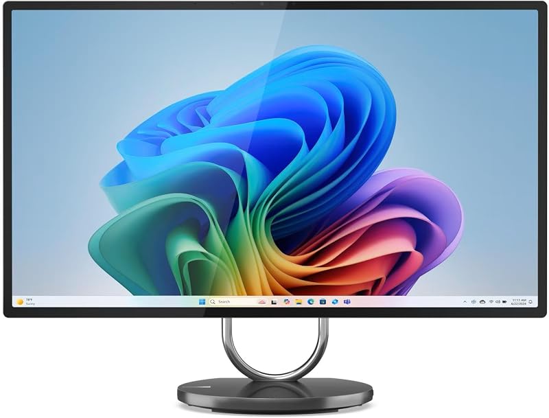 Yoga AIO 32i, Core Ultra 7, 31.5" 4K UHD, 32GB RAM/1TB SSD, RTX 4050 | Copilot+ 3840x2160 Non-Touch Display, NVIDIA GeForce RTX 4050 6GB GDDR6, Intel Core Ultra 7 258V Processor, and Win 11 Pro