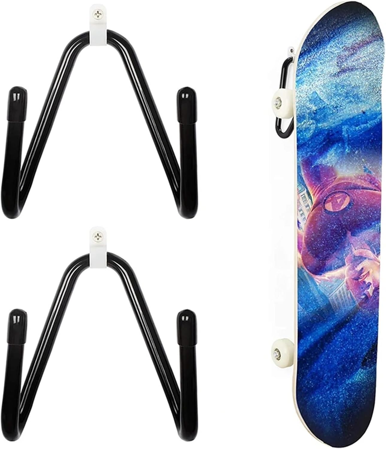 Applicable 3Pack Skateboard Wall Hanger Hook Rack Longboard Holder Mount Flexible for Skateboards, Longboards