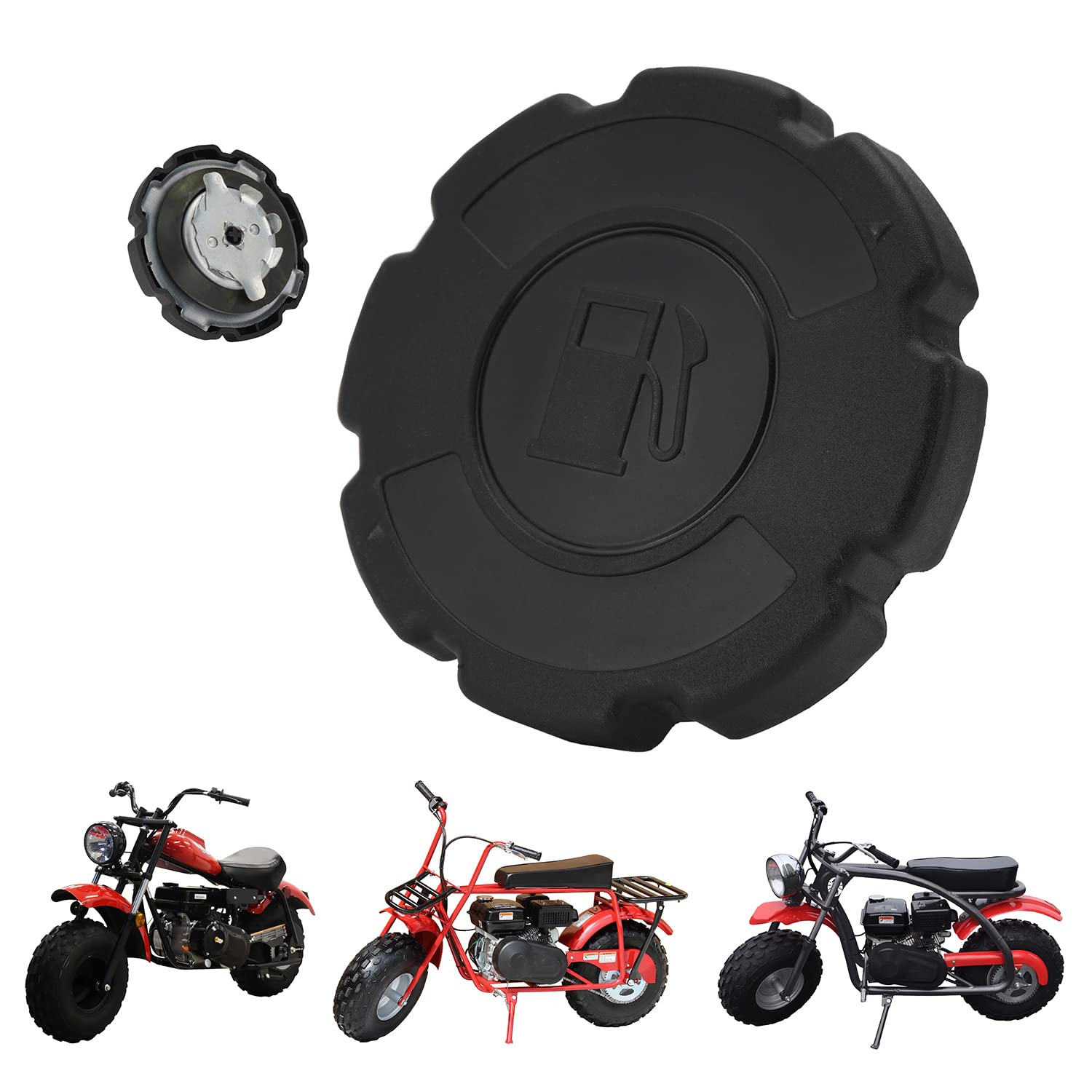 Gas Fuel Tank Cap for CT200U BT200X CT200U-EX Predator 212cc Baja MB165 MB200 Engine GX160 GX200 37mm 168F RT200 196cc Mini Bike Go Kart Black