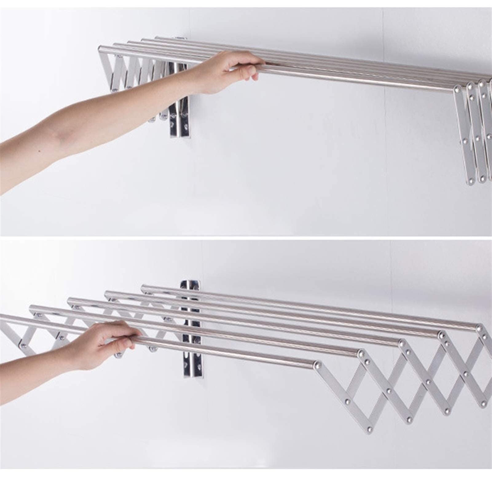 Stendibiancheria Da Parete 80 Cm - Estensibile - Salvaspazio - Con 6 - 3