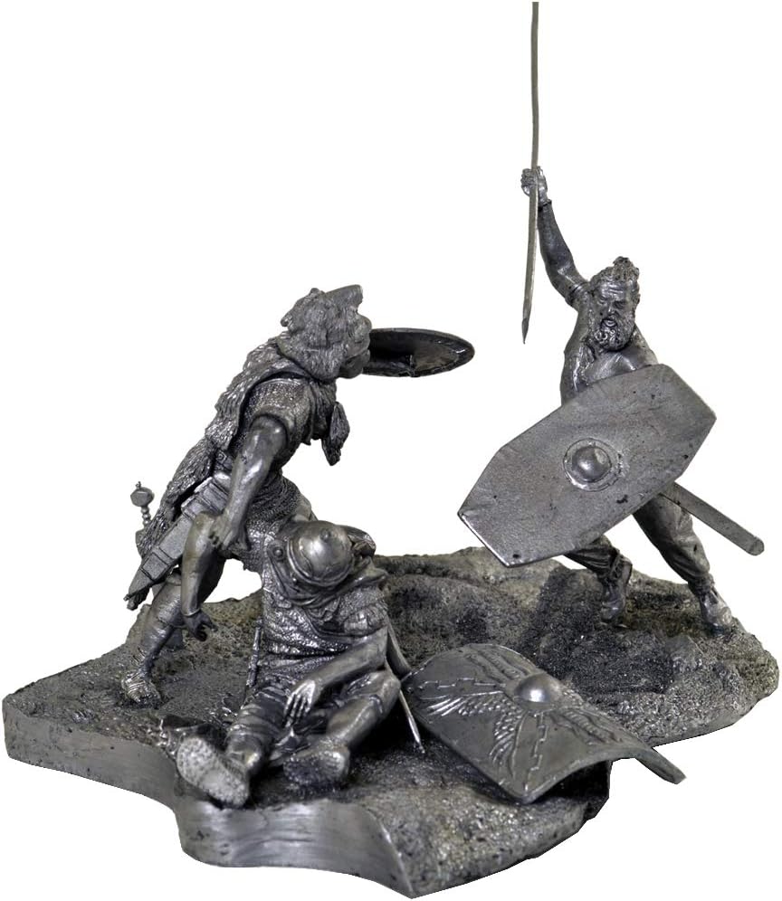 The Battle of Celts and Romans. Cimbrian War, Metal Sculpture. Collection 54mm (Scale 1/32) Miniature Figurine. Tin Toy Soldiers