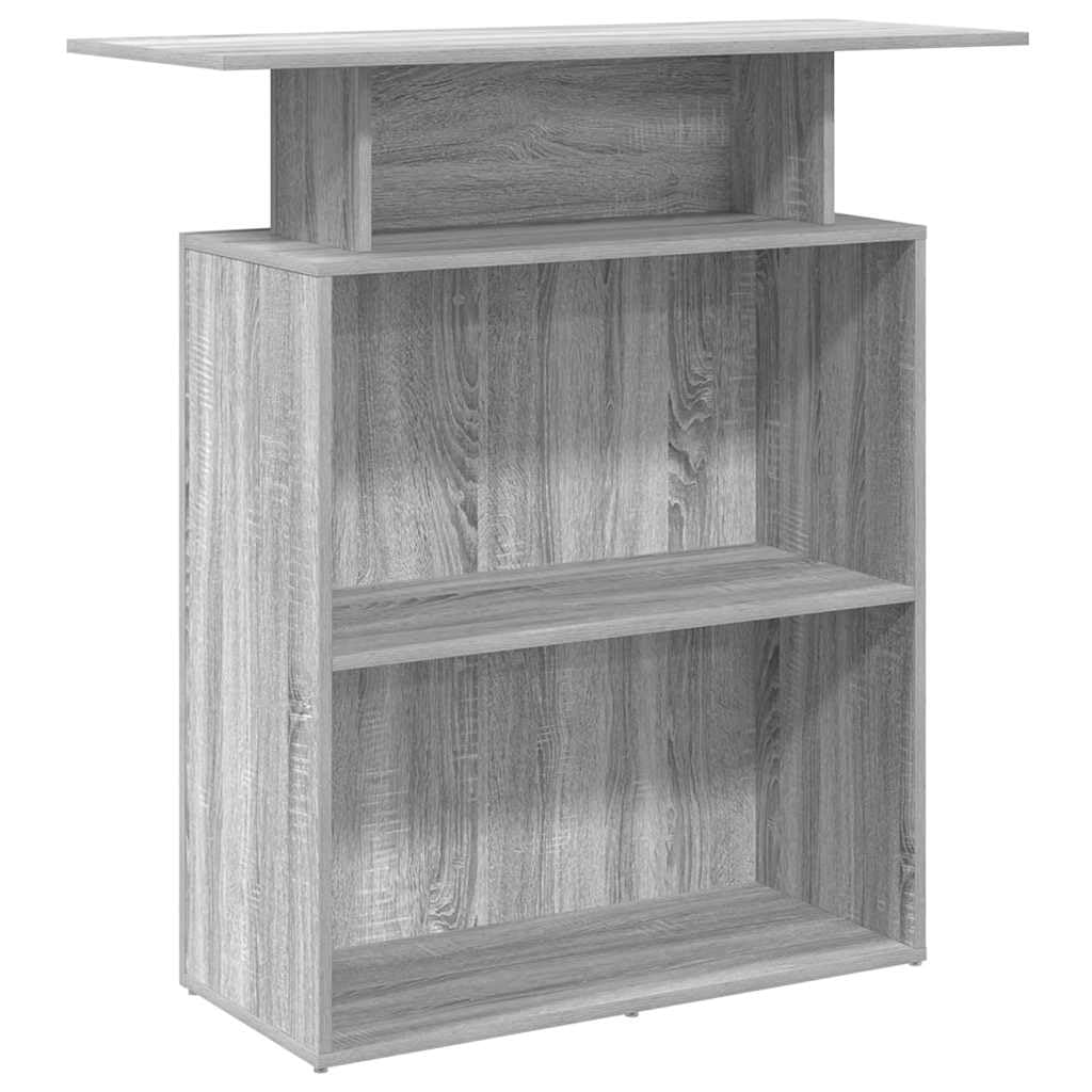vidaXL Mostrador recepción Sonoma Gris 100x40x104cm Madera ingeniería, mostrador de recepción, mostrador de recepción de Oficina, mostrador de Caja