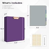 Vista 65 de Ospelelf Mini 3 Ring Binder, 2 Inch, Cute Pink Marble Binder for 5.5" x 8.5" with 5 Tab Dividers, File Folder Labels and Low Profile Clipboards