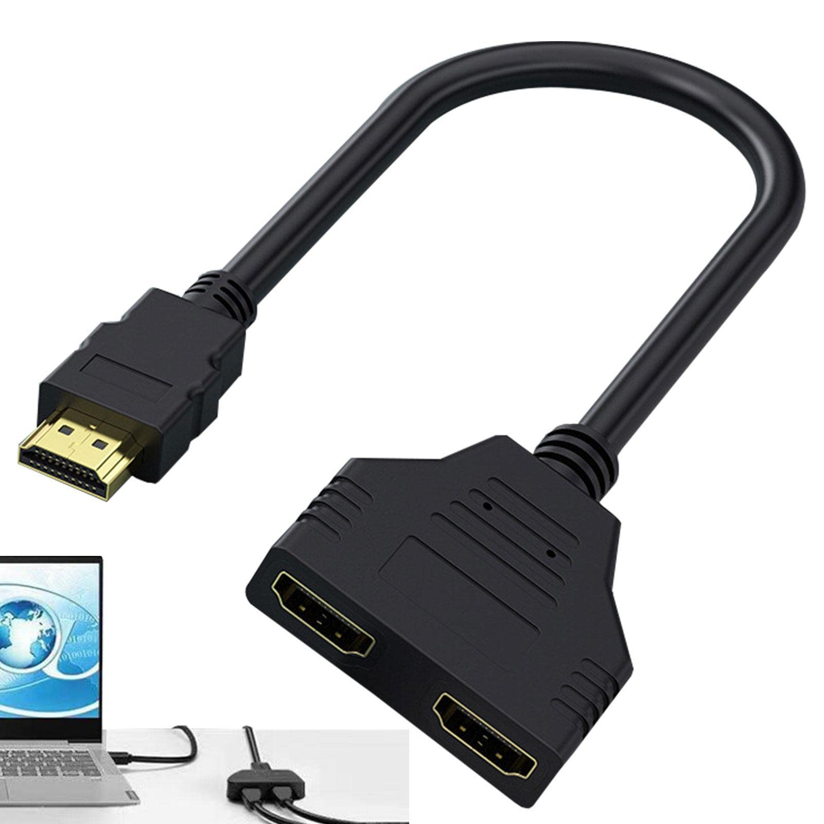 Voiakiu 4k Splitter - Gold Plated 4K Copper Wire Splitter | High-definition Splitter Switcher 1080P for HDTVs, Players, Players
