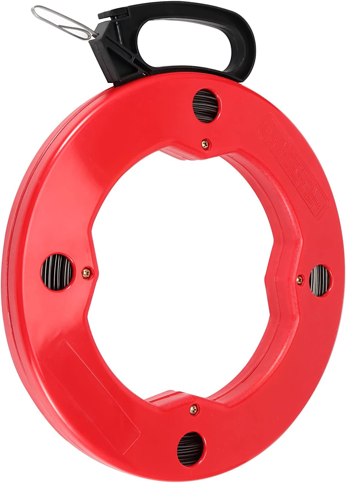 FLKQC 100 Feet (30M) Steel Fish Tape in Red Plastic Housing Retractable ...