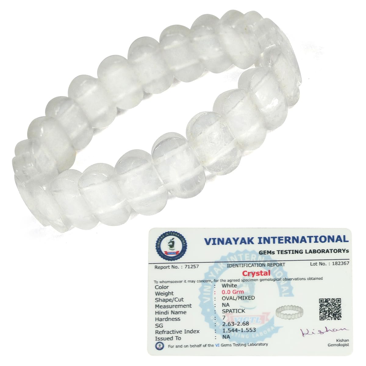 Reiki Crystal Products Certified Clear Quartz Sphatik Bracelet Reiki Healing Crystal Stone Exotic Bracelet, Charged By Reiki Grandmaster & Vastu Expert (B09TFNX3PS) Amazon Price History, Amazon Price Tracker