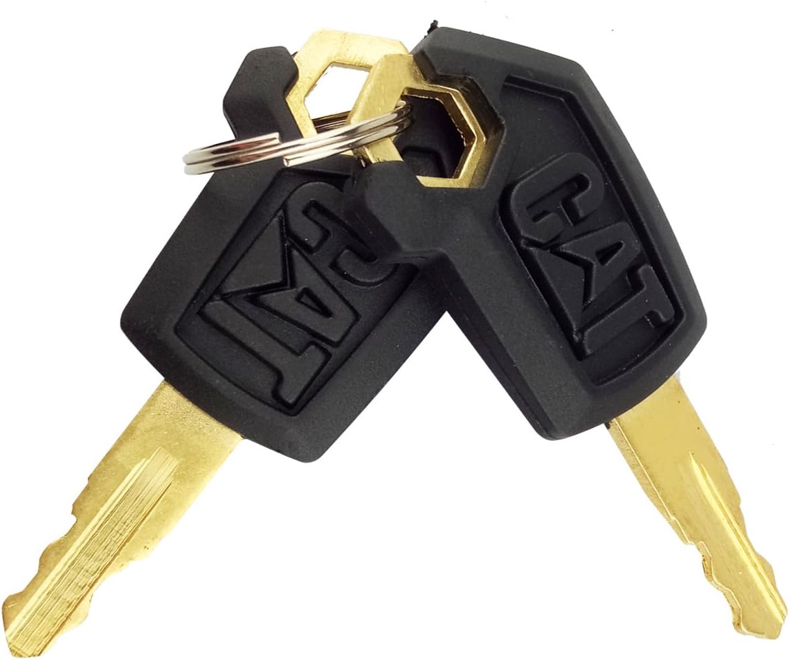 Cat Keys Caterpillar Heavy Equipment Key with Key Chain For Part Number 5P8500 (cat keychain): Clothing