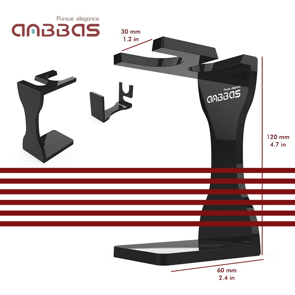 Anbbas Badger Shaving Brush,Stand,Shaving Soap and Bowl,Straight Razor with Bag,10pcs Blades,7in1 Kit for Men Close Shave