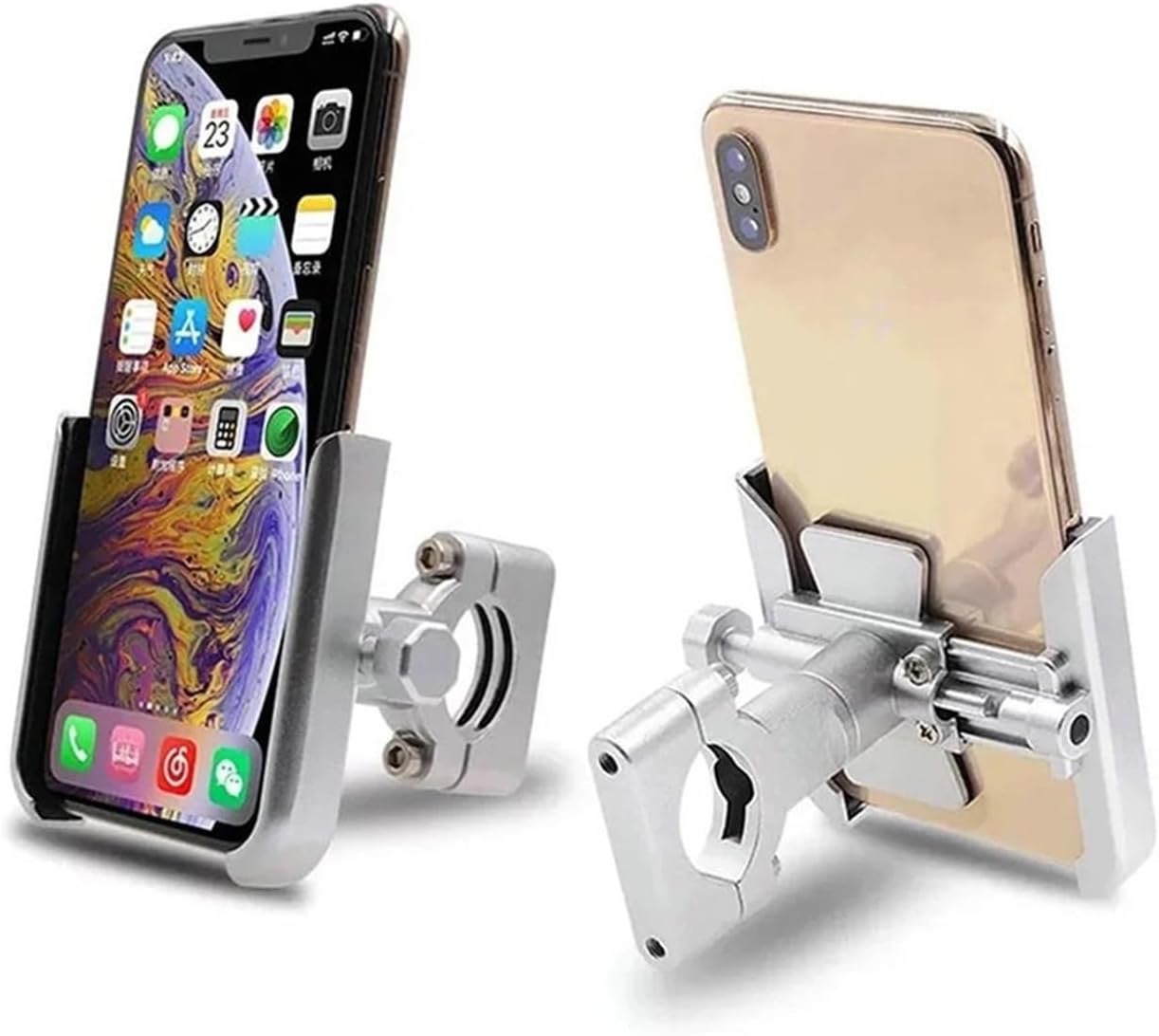 Motorcycle Accessories Handlebar Clip Mobile Phone Holder GPS Stand Bracket for YZF-R3 All Years Universal(Silver)