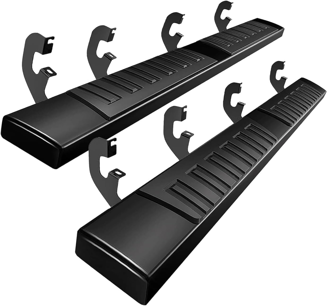 Perfit Liner Running Boards 6 Inches for Crew Cab 2019-2025 Chevrolet Silverado GMC Sierra 1500 | 2020-2025 2500HD 3500HD (4 Full Size Doors) Black Aluminum Alloy Side Steps Rails Nerf Bars 6