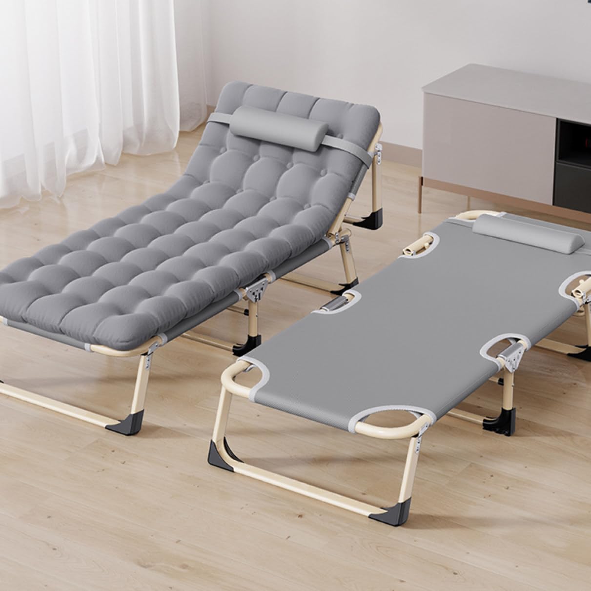 Amazon｜[ADSNS] 折りたたみベッド シングル グレー E