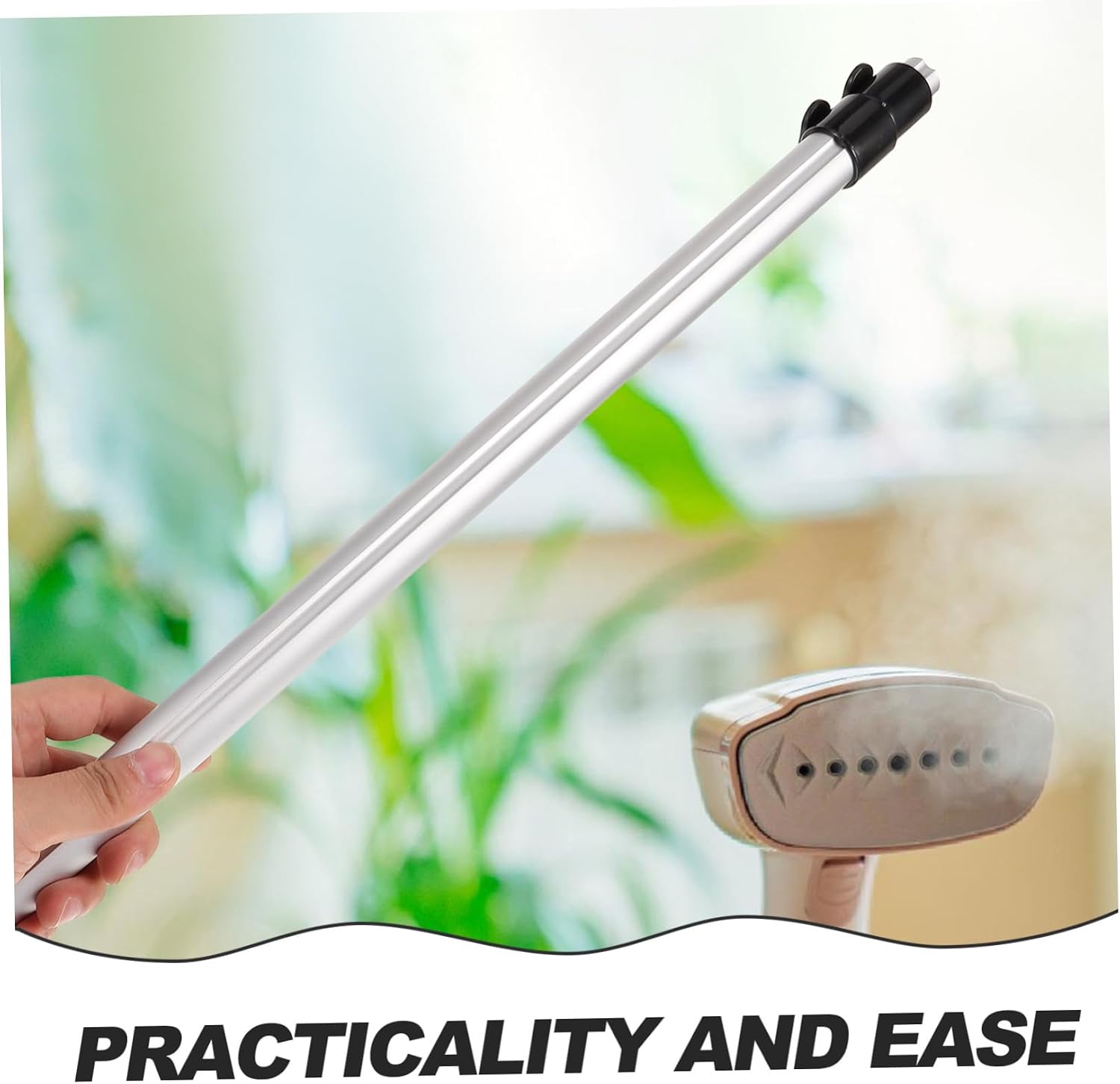 Levemolo Telescopic Clothes Steam Stand Rod Aluminum Alloy Portable Steamer Rack Rod for Easy Garment Steaming Adjustable Height for Home and Travel Use