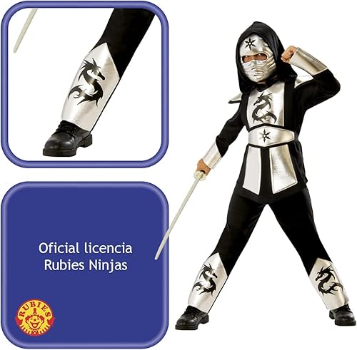 Miniatura 3 de Disfraz de Ninja de dragón plateado