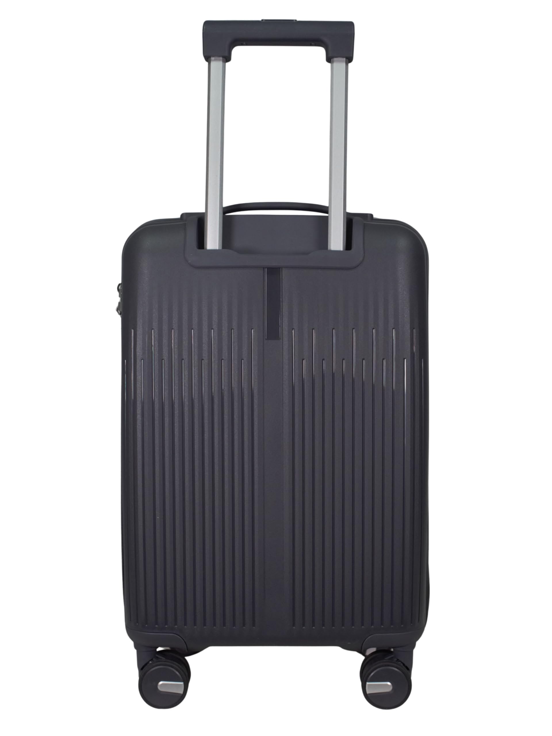 Hartschalen-Koffer Trolley Reisekoffer (Handgepäck-Mittel-Groß-Set) 4 Doppel-Rollen (Anthrazit, Großer Koffer (75cm))