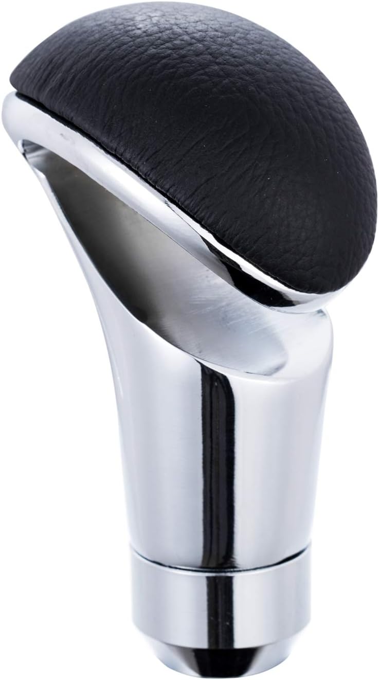 Bashineng Leather Gear Handle Knob Car Stick Shift Shifter Head Knobs Fit Most Manual Cars (Black)