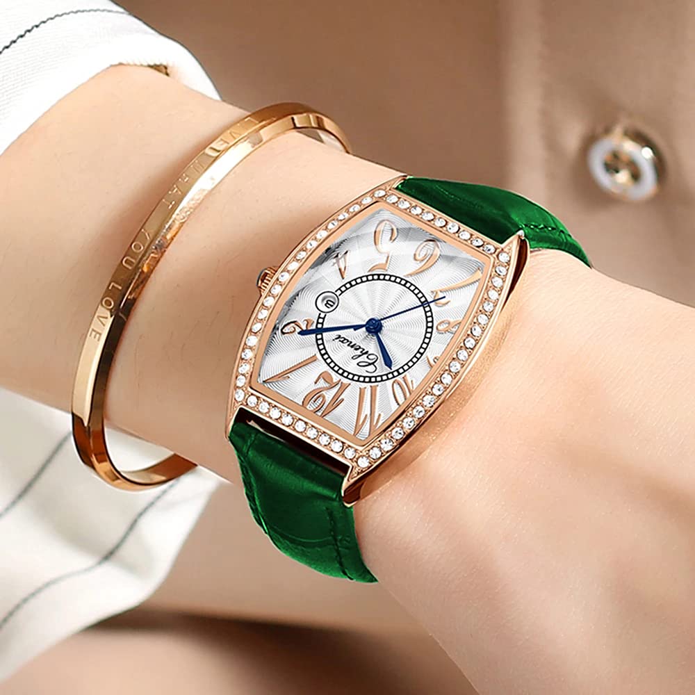 MASTOP Lusso Diamante Delle Donne Della Vigilanza Top Brand Vestito di Lusso Delle Donne Orologi di Modo Calendario Oro Rosa Orologio Casual Impermeabile In Pelle