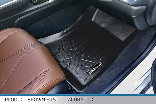 Miniatura 3 de SMARTLINER Juego de 2 filas de tapetes para todo tipo de clima, compatible con Acura TLX 2021-2025