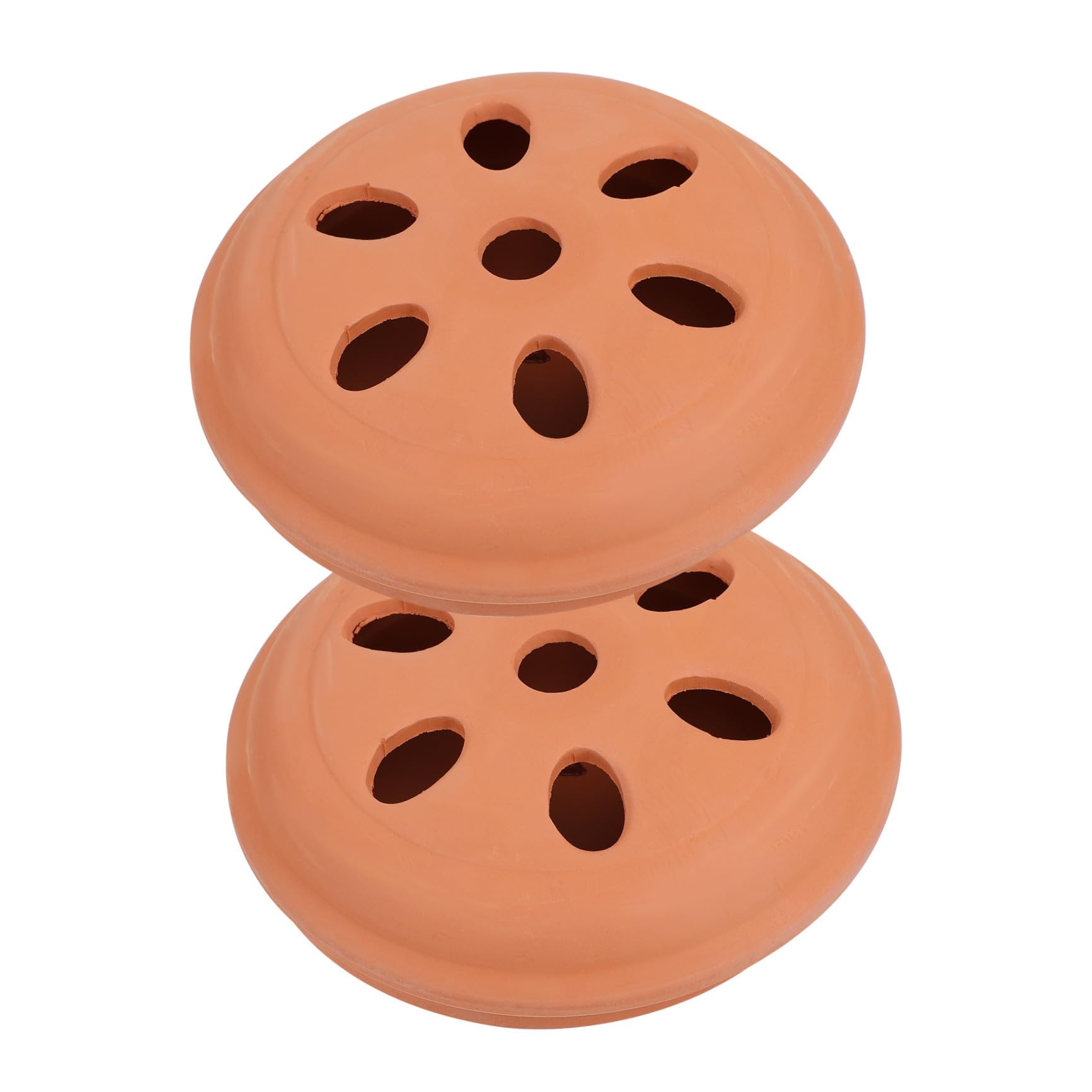 Support Moustique Terre Cuite Anti-Brûlure et Porte-Spirales Ventilé x2