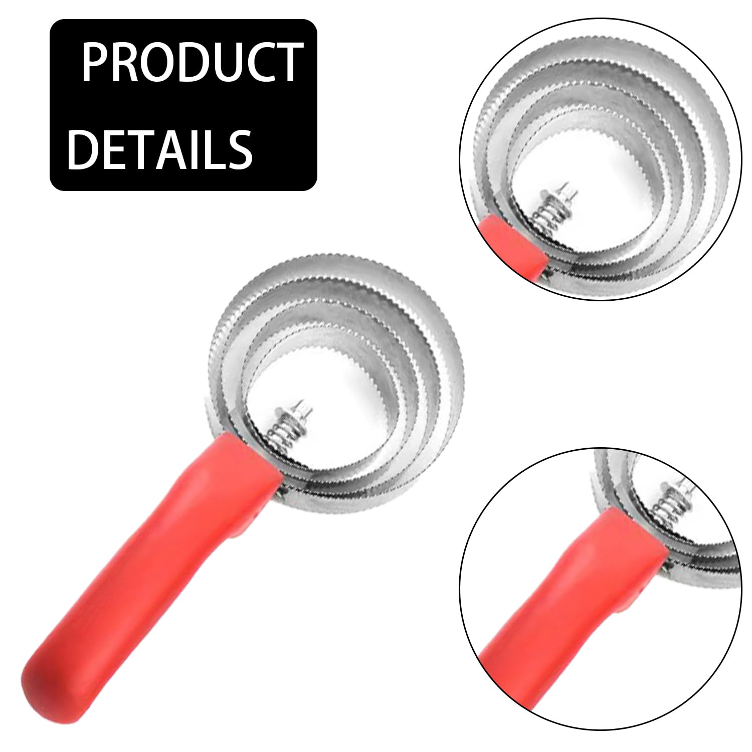 MEISH Horse Scraper and Curry Comb - 4 Ring Shedding Brush, Stainless Steel Livestock Itching Brush for Horse Grooming - Image 3