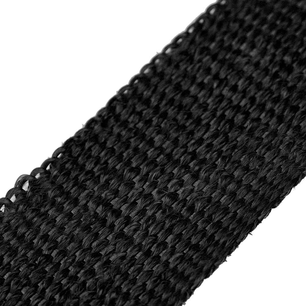 10m Thermal Tape Exhaust Pipe Header Heat Insulation Wrap, Exhaust Heat Wrap with Zip Ties for Cars and Motorcycles, Reduces Under Hood Heat by Up to 50% (Black)