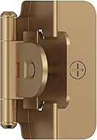 Vista 7 de Amerock BPR8701CZ Bisagra para gabinete Superposición doble desmontable de 1/4 pulgada (6 mm) Bronce champán Bisagra para puerta de gabinete