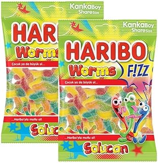 حلوى جيلاتينية ورمز فيز بنكهة الفاكهة من هاريبو، 70 جرام، عبوة من قطعتين