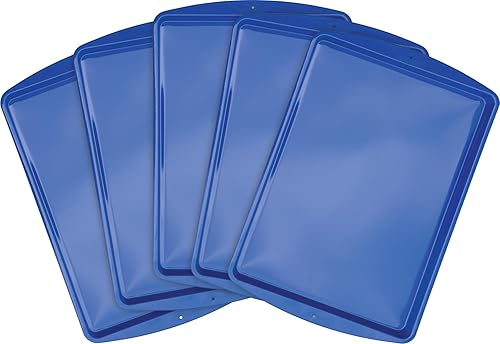 Miniatura 10 de Barker Creek Imanes de aprendizaje, Kidboard azul, bandeja receptiva magnética colorida y duradera, apilables para un fácil almacenamiento, 9 x 13