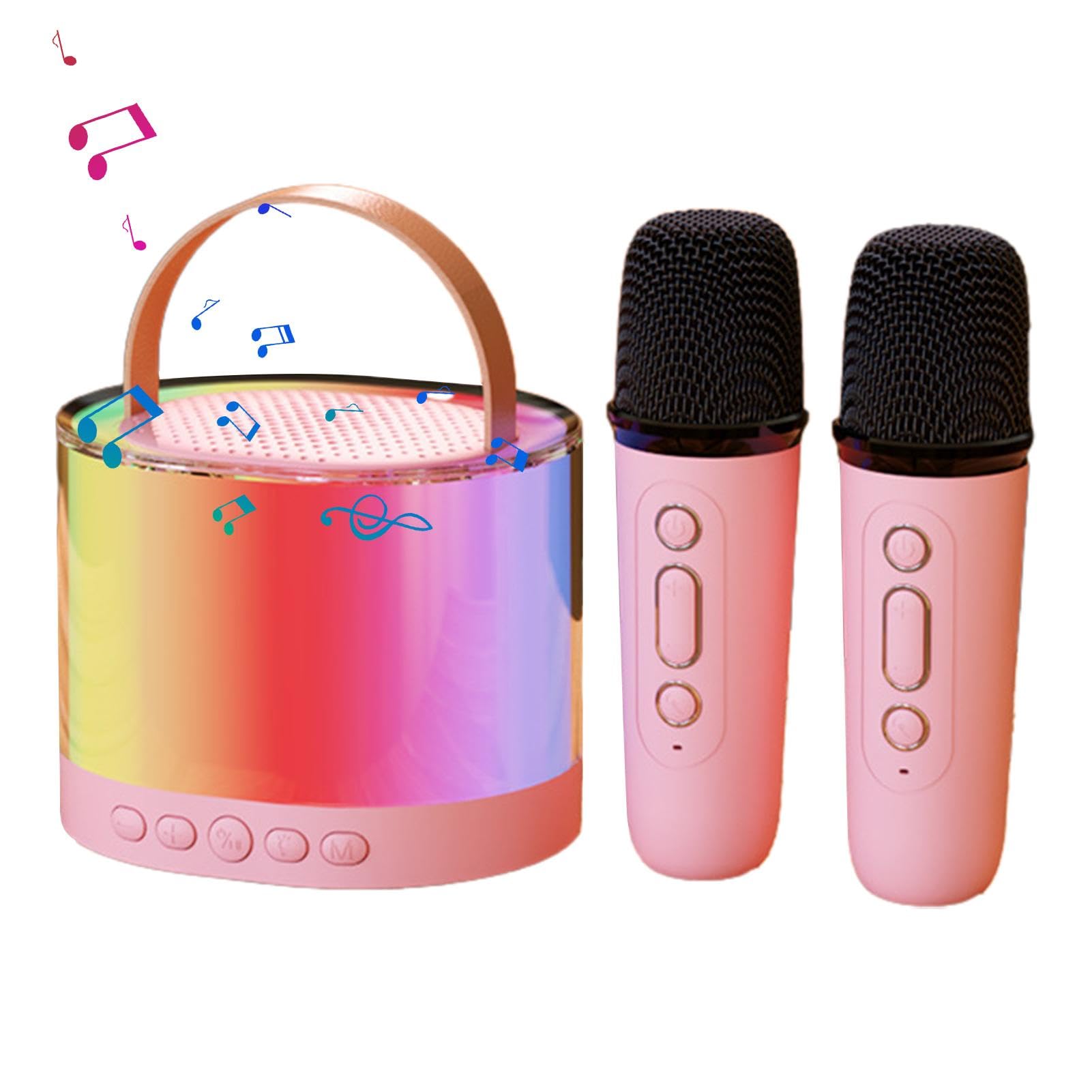 Máquina de karaoke, Máquina de Karaoke Portátil,Pequeño de karaoke con altavoz y micrófono inalámbrico | Equipo de karaoke versátil, altavoz estéreo para fiestas en casa