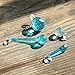 H&D 20PCS Blue Glass Crystal Teardrop Chandelier Prisms Parts Hanging Glass Crystal Pendants Beads Set