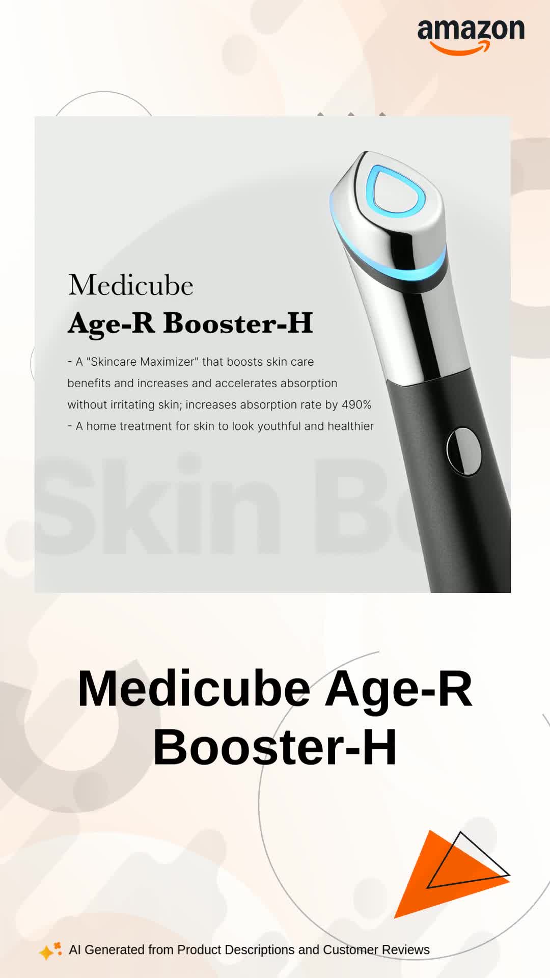 AGE-R I DEEP SHOT & BOOSTER-H セット メディキューブAGE-R美顔器 水光ケア 毎日5分