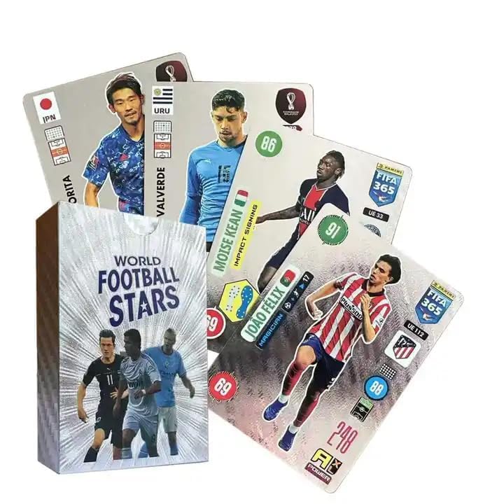 Royaldeals Toys World Cup Soccer Star Cards, 55 Non-Repeated Football Cards, Soccer Star Collection Cards, Black Foil Trading Cards, Sports Souvenirs, Kids Adults, Soccer Fans (Silver)-image-36