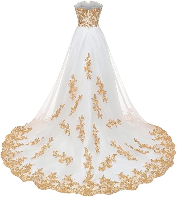 amazon gold wedding dresses