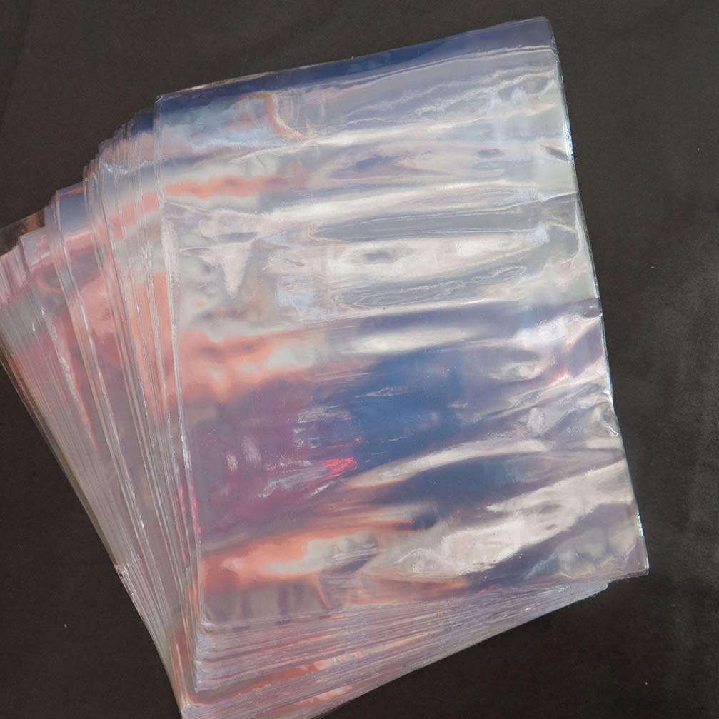 HEALLILY Bolsas Retráctiles Transparentes PVC 100 Unidades 9.84x11.11 Pulgadas Envoltura Termoretráctil