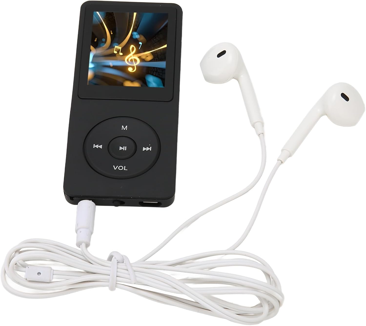 MP3 Player, MP3 MP4 Player 1.8in Screen 8GB Memory 64GB Expandable 30 Hours Playback Multi Function Sports Music Player (Black)