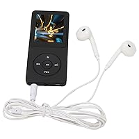 Vista 6 de Pssopp Reproductor de música MP3 MP4 portátil, material ABS ligero, almacenamiento expandible de 64 GB, ideal para deportes y viajes (negro)