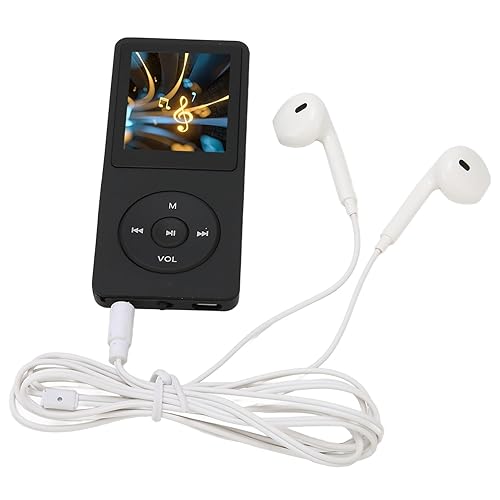Miniatura 6 de Pssopp Reproductor de música MP3 MP4 portátil, material ABS ligero, almacenamiento expandible de 64 GB, ideal para deportes y viajes (negro)