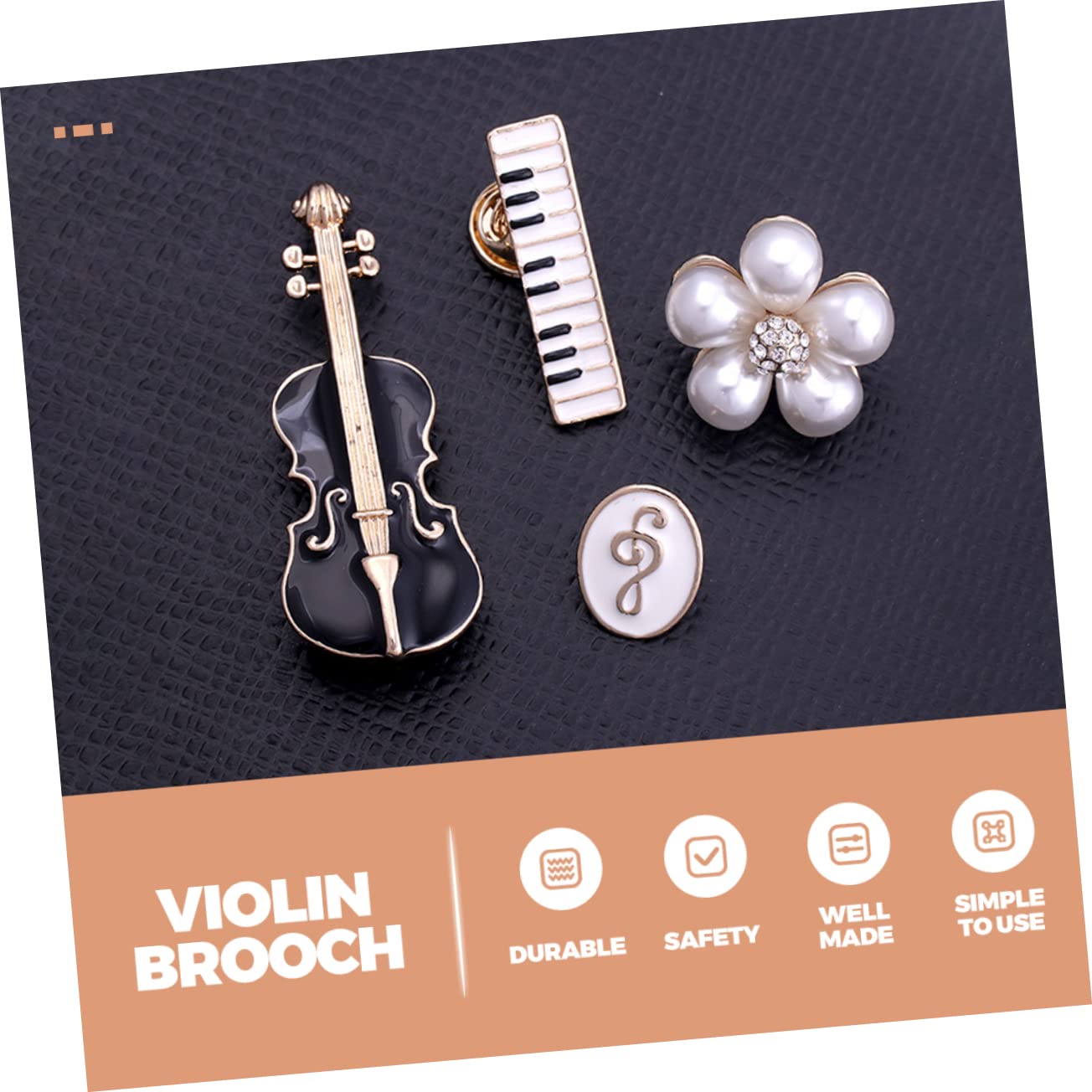 Healvian Spilla Violino Set Pins Per Accessori Musicali Per Abbigliamento Per E