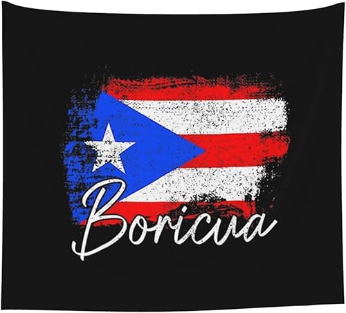 Miniatura 6 de ASYG Bonito tapiz decorativo de pared con bandera de Puerto Rico, tapiz artístico de bandera puertorriqueña para colgar en la pared, para sala de