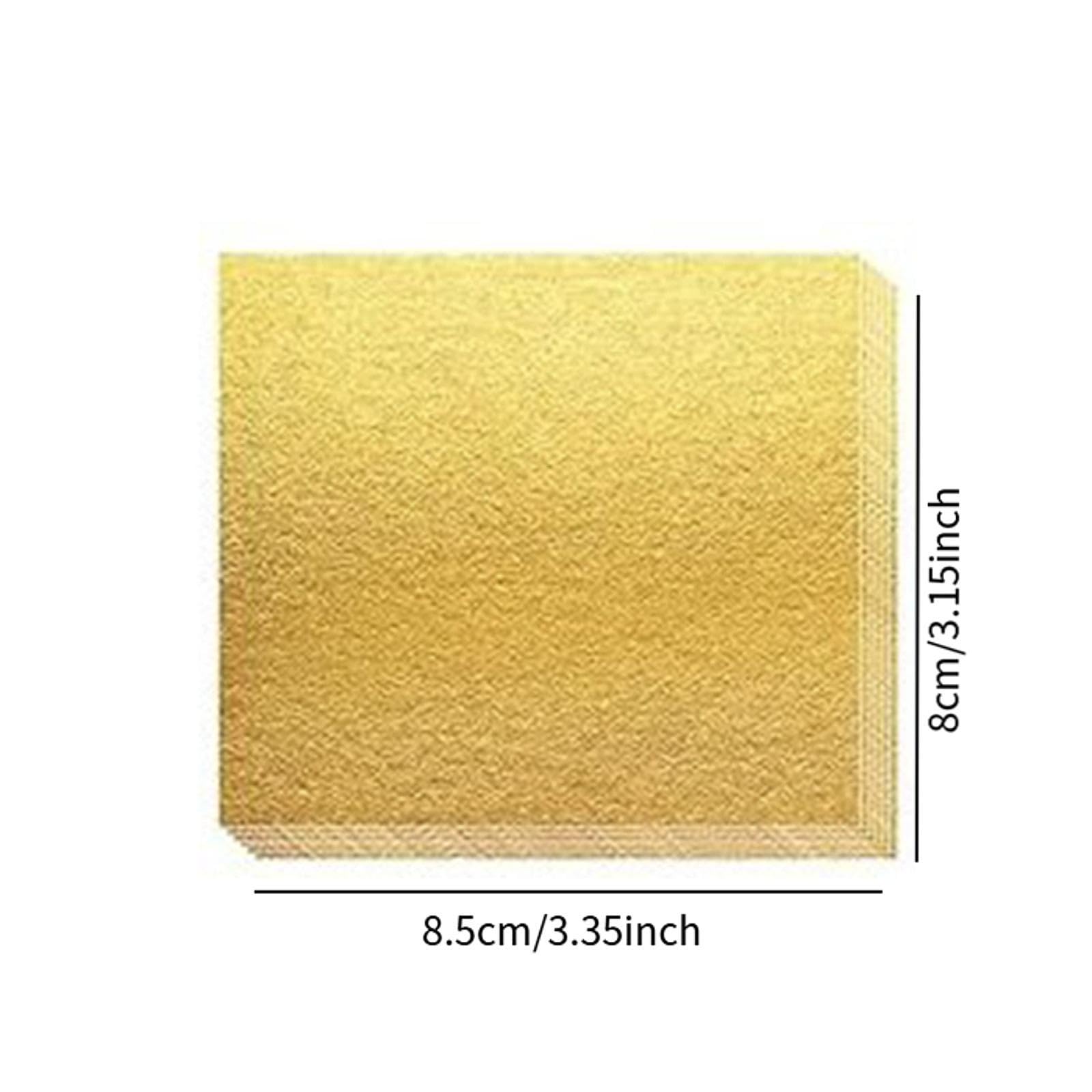 DYNWAVE 240 Sheets Gold Leaf Sheets Imitation Gold Leaf Paper Sheets DIY Sequins Art Multi Colored for Furniture Wrappers Decorating