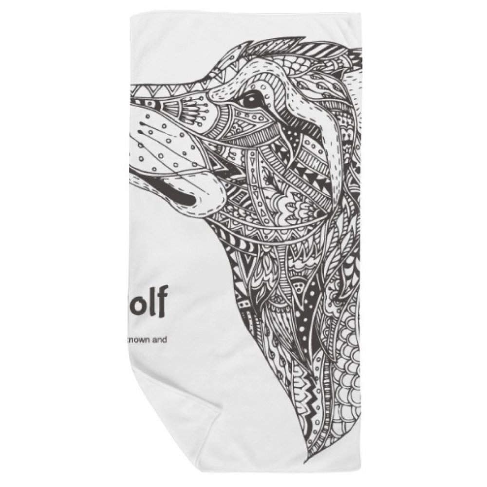 Serviette de bain douce loup multicolore compacte pour gagner de la place
