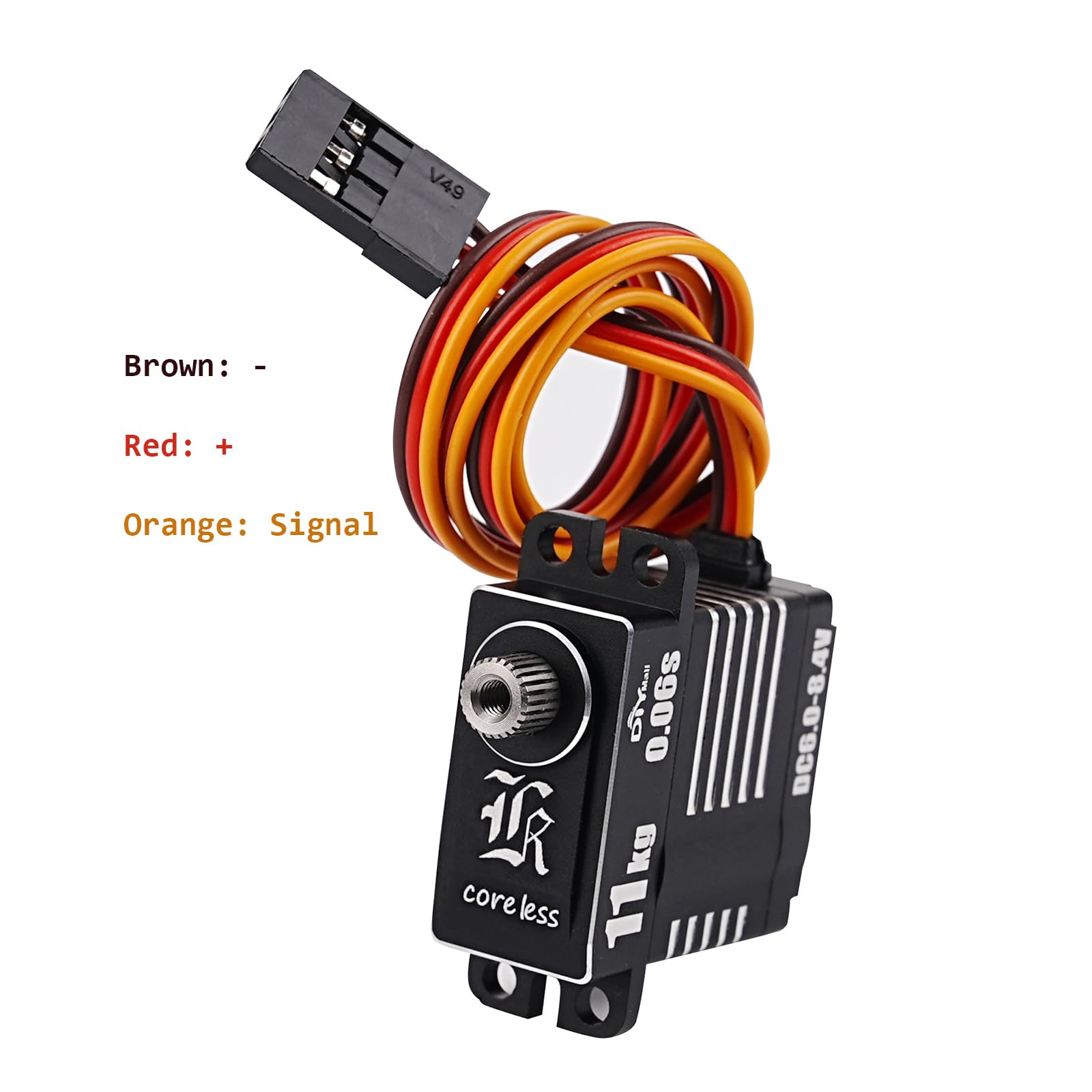 Mini servo numérique entièrement en métal à couple élevé de 11 kg, moteur sans noyau haute pression, micro servo programmable pour voiture télécommandée (270 degrés)