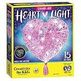 Creativity for Kids String Art Heart Light - Create a Heart Shaped String Art Lantern - String Art Kids for Kids Pink